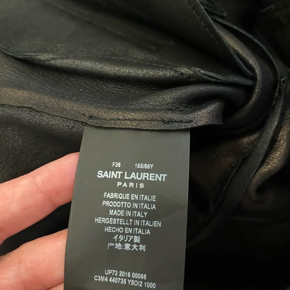 Saint Laurent Paris genuine leather pants, size 38(4)